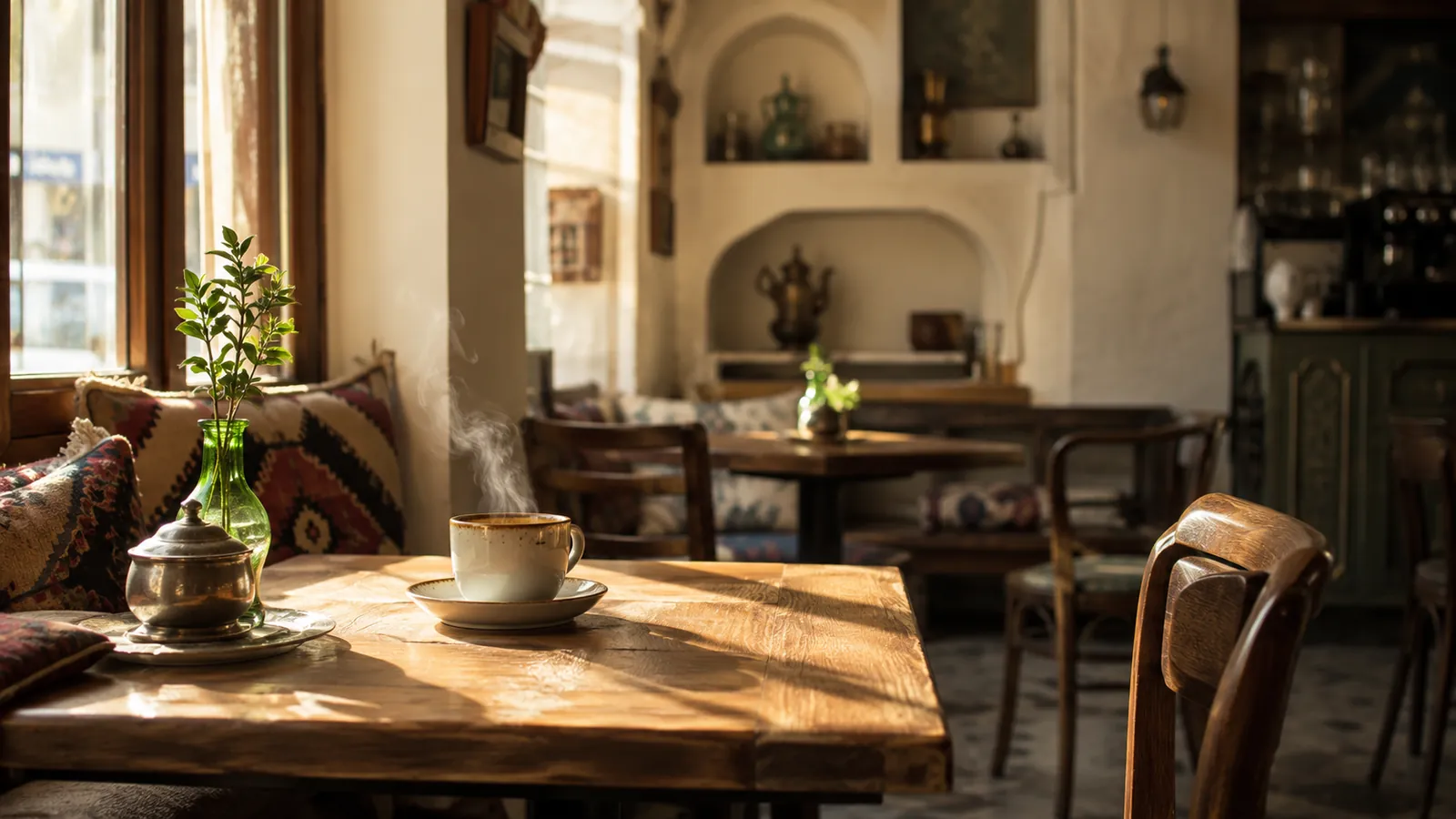 Restorana ve kafeye müşteri çekmenin yolları — sıcak bir kafe iç mekânı